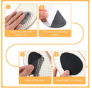 Non-Slip Shoe Pads 8-Pack Heel Protectors Set Self-Adhesive Silicone Sole Grips for Shoes