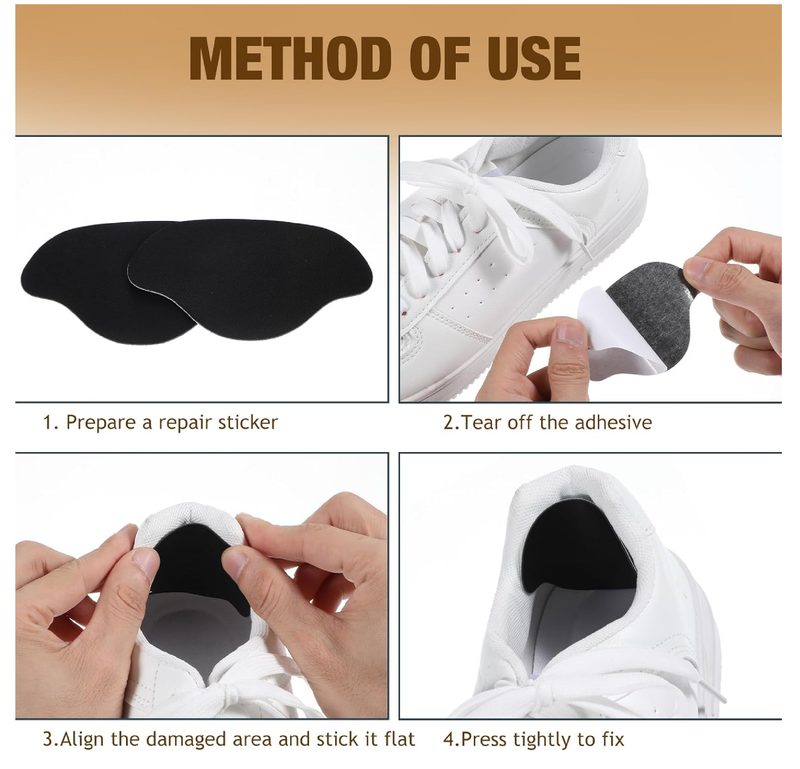 18 PCS Shoe Hole Repair Patch Self-Adhesive Inside Shoe Patches Kit for Holes Heel Pads for Shoes
