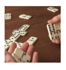 Dominoes Set 28 Piece Double Six Ivory Domino Tiles Set Classic Numbers Table Game with Wooden Carrying/Storage Case by Hey! Play! 2-4 Players Brown