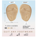 HiRui Metatarsal Pads (2 Pairs) - Ball of Foot Cushions for Women, Heel Inserts for Pain Relief & Comfort,