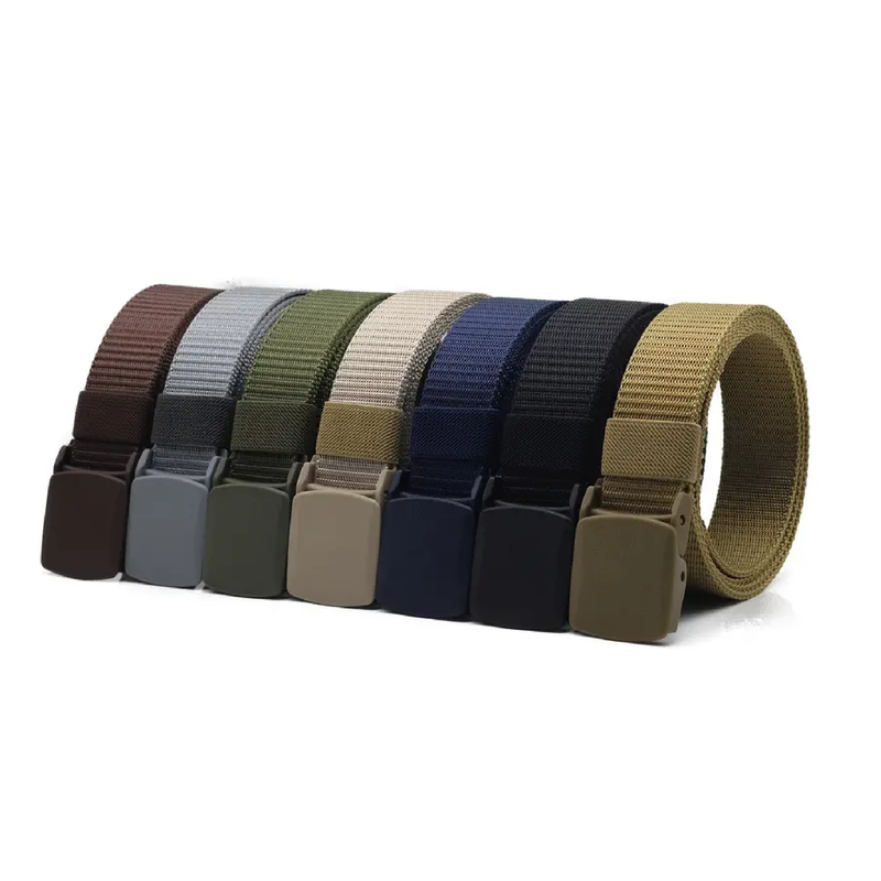 High-Quality Outdoor Tactical Canvas Belt - Quick-Drying, Hypoallergenic & Plastic Buckle