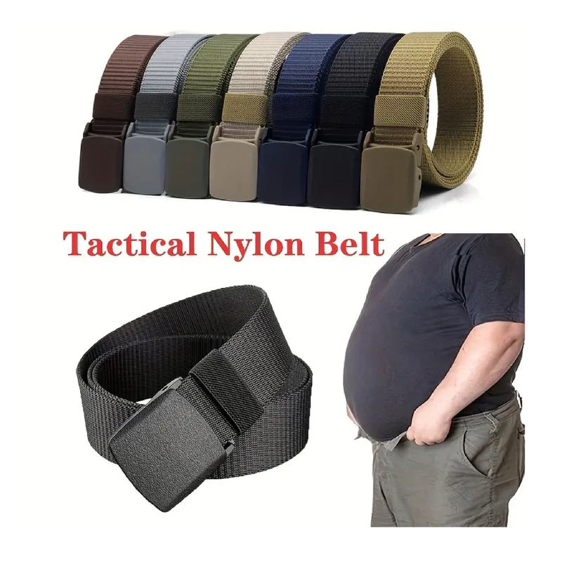 High-Quality Outdoor Tactical Canvas Belt - Quick-Drying, Hypoallergenic & Plastic Buckle