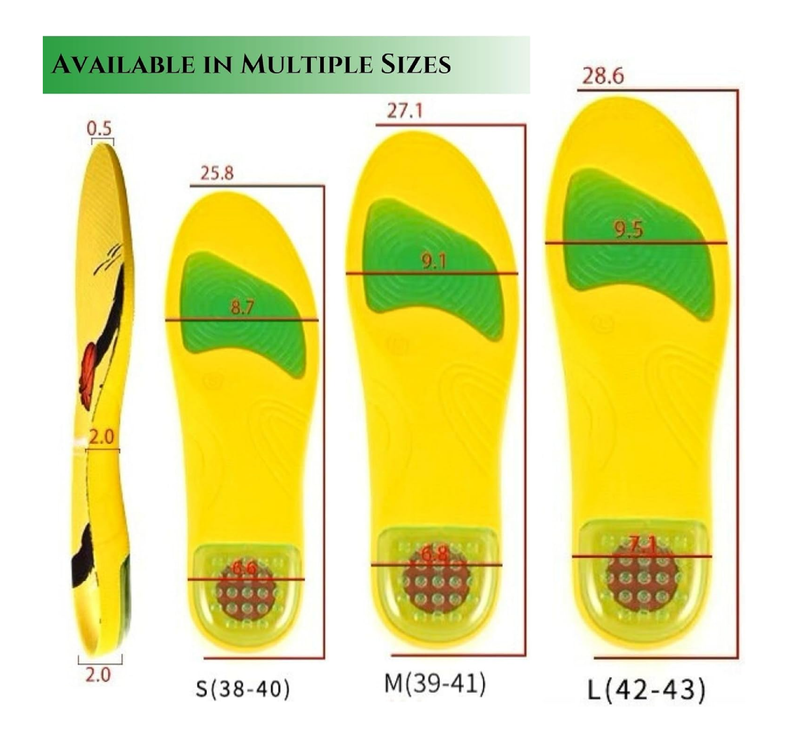 Premium High Jump Insoles with Shock Absorber, Athletic Shoe Inserts for Basketball,