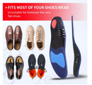 Heavy Duty Orthotic Insoles for 220+ lbs, High Arch Support and Pain Relief for Plantar Fasciitis, Flat Feet, and Work Boots,