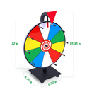 Hokut 12 inch Spinning Prize Wheel Heavy Duty Base with 10 Color Slots Tabletop Spinner Roulette Wheel for Carnival Trade Show Win Fortune Spin Games