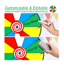 Hokut 12 inch Spinning Prize Wheel Heavy Duty Base with 10 Color Slots Tabletop Spinner Roulette Wheel for Carnival Trade Show Win Fortune Spin Games