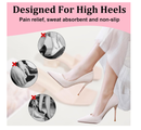 2Pairs Heel Inserts for Women, 3/4 High Heel Comfort Pads, Adhesive Velvety Gel Insoles