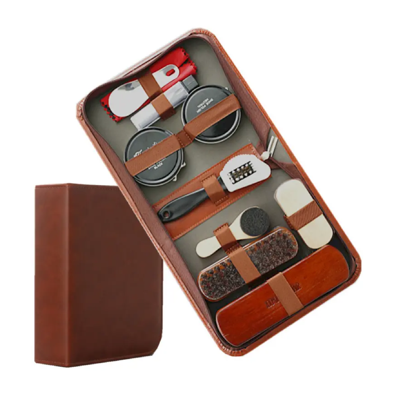 Horse Hair Brush Leather Shoes Oil Set 9pcs/11pcs/set Leather Shoes Brush Leather Care Set