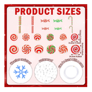 Huwena 24 Pcs Christmas Outdoor Decorations Hanging Ornaments Peppermint Candy Yard Signs Double Sided Lawn Decorations Peppermint Ornaments for Xmas (Cute Style)