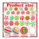 Huwena 24 Pcs Christmas Outdoor Decorations Hanging Ornaments Peppermint Candy Yard Signs Double Sided Lawn Decorations Peppermint Ornaments for Xmas (Vivid Style)