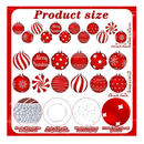 Huwena 24 Pcs Christmas Outdoor Decorations Hanging Ornaments Peppermint Candy Yard Signs Double Sided Lawn Decorations Peppermint Ornaments for Xmas (Warm Style)