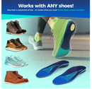 Heavy Duty High Arch Support Insole Orthotics - Pain Relief for 220+ lbs Plantar Fasciitis,