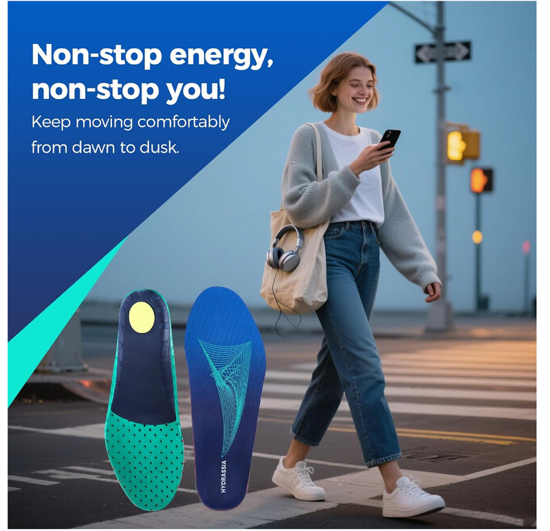 Heavy Duty High Arch Support Insole Orthotics - Pain Relief for 220+ lbs Plantar Fasciitis,