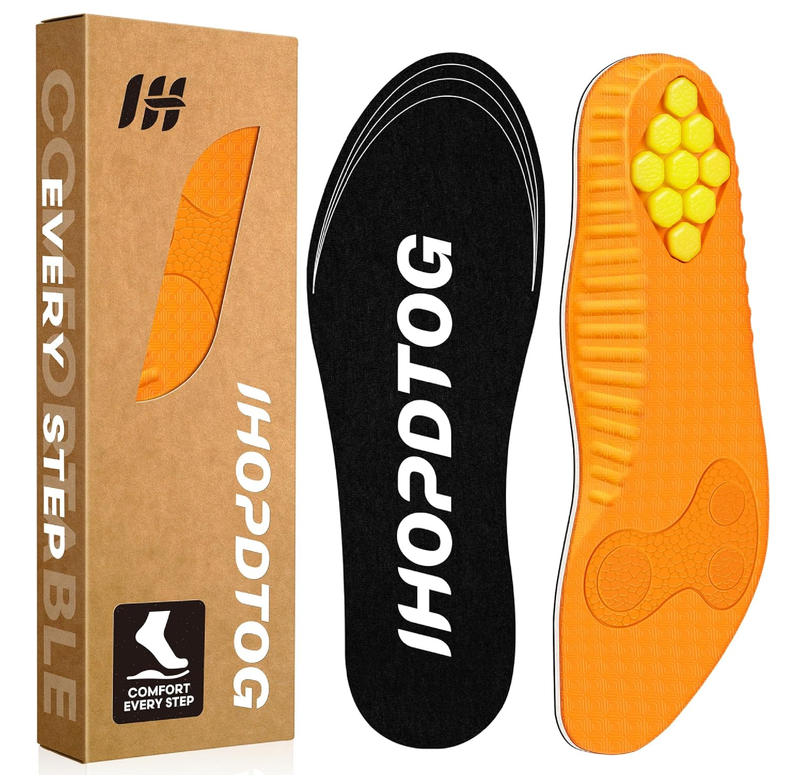 240+lbs Running Sports Insoles Plantar Fasciitis Comfort Shoe Inserts for Men Women, Arch Support Inserts for Pain Relief Absorb Shock,
