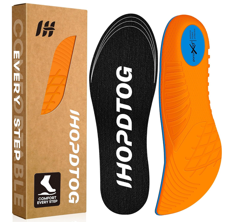 240+lbs Running Sports Insoles Plantar Fasciitis Comfort Shoe Inserts for Men Women, Arch Support Inserts for Pain Relief Absorb Shock,
