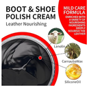 IKI Shoe Polish for Leather - Shoe Shine Kit with Sponge, Applicator - 3.17 Oz Nourish Shoe Cream for Boots and Shoes