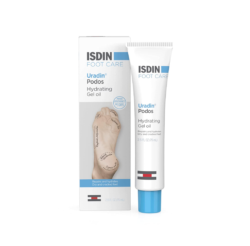 ISDIN Foot Care Cream Uradin Podos Gel Oil Repairs and Hydrates Dry and Cracked Feet 10% Urea Fast Absorbing Dermatologically Tested 2.5 Fl Oz