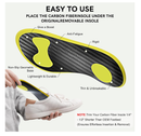 Carbon Fiber Insoles for Basketball & Volleyball, High-Energy Return for Court Shoes,