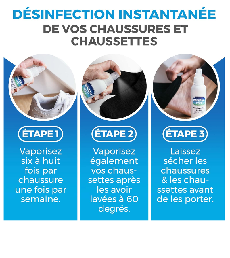 Advanced Foot & Shoe Deodorizer Spray (150ml) - Promotes Healthy Nails & Toenail Condition