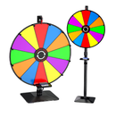 24 Inch Spinning Wheel 12 Slots Color Prize Wheel with Gooseneck Tray Dry Erase Marker & Eraser Heavy Duty Spin Wheel for Tabletop