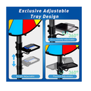 24 Inch Spinning Wheel 12 Slots Color Prize Wheel with Gooseneck Tray Dry Erase Marker & Eraser Heavy Duty Spin Wheel for Tabletop
