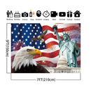 Independence Day Backdrop 7x5FT 4th of July Backdrop American Flag Background USA Flag Portrait Banner Patriotic Veterans Party Decor Supplies