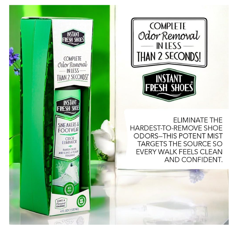 Advance Shoe Deodorizer Spray for Instant Shoe Odor Elimination in less than 2 seconds -For Sneakers, Boots, All Footwear