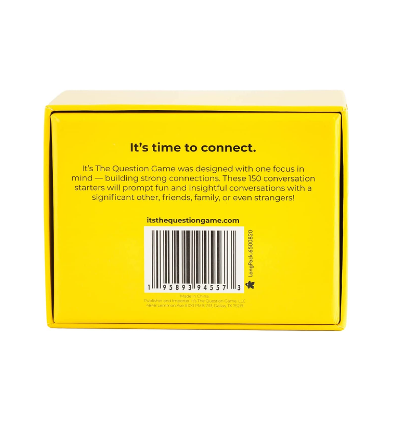 It's The Question Game 150 Conversation Starters/Questions to Create Stronger Connections for Friends Family Couples and Strangers