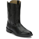 Justin Boots Men's Temple 10" Roper Western Boot - Black (JB3000) - View 2