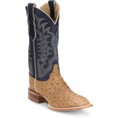 Justin Boots Men's Chisolm 13" Full Quill Ostrich Western Boot - Navy Blue (JE8170) - View 2