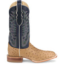 Justin Boots Men's Chisolm 13" Full Quill Ostrich Western Boot - Navy Blue (JE8170) - View 3