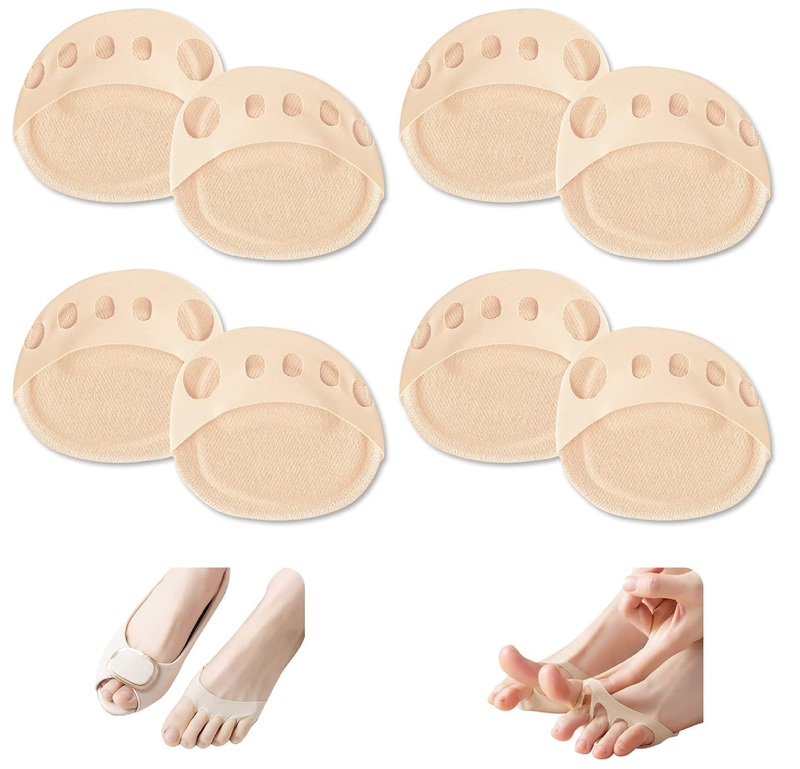 4 Pairs Ball of Foot Cushions for Women High Heels - Reusable Metatarsal Pads for Pain Relief