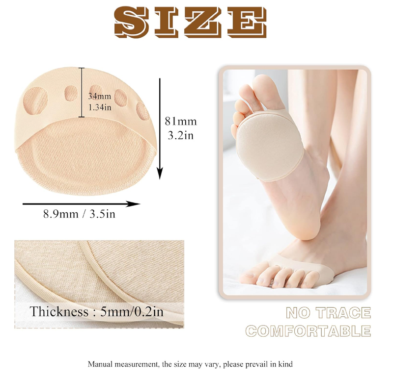 4 Pairs Ball of Foot Cushions for Women High Heels - Reusable Metatarsal Pads for Pain Relief
