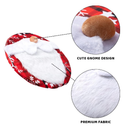 JOYIN 5 Pieces Christmas Theme Bathroom Decoration Set w/Toilet Seat Cover, Rugs, Tank Cover