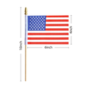 JOYIN 24 Pcs Small American Flags on Stick 4x6 Inch for 4th of July Celebration Memorial Day decorations