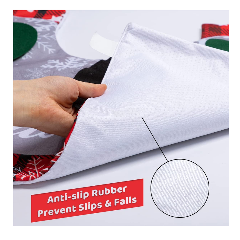 JOYIN 5 Pieces Christmas Theme Bathroom Decoration Set w/Toilet Seat Cover, Rugs, Tank Cover