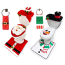 JOYIN 5 Pieces Christmas Theme Bathroom Decoration Set w/Toilet Seat Cover, Rugs, Tank Cover