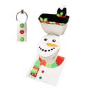 JOYIN 5 Pieces Christmas Snowman Theme Bathroom Decoration Set with Toilet Seat Cover