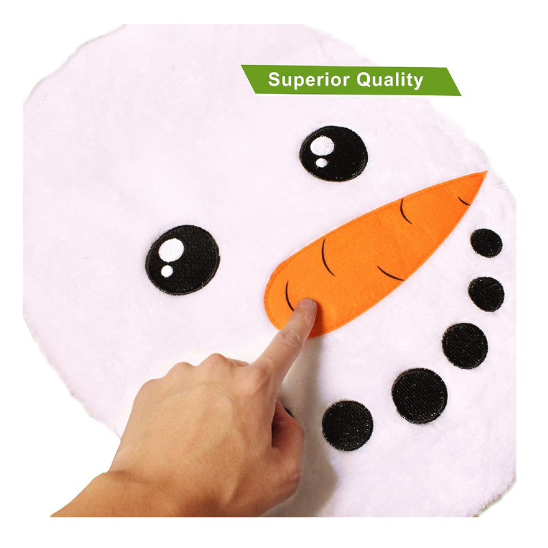JOYIN 5 Pieces Christmas Snowman Theme Bathroom Decoration Set with Toilet Seat Cover