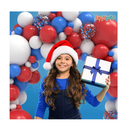 JOYYPOP 129pcs Red White and Blue Balloon Garland Arch Kit Different Sizes 18 12 10 5 Inch Red White and Blue Balloons for 4th of July Independence Day Patriotic Anniversary Decorations