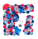 JULLIZ 142Pcs Red White and Blue Balloon Arch Garland Kit Navy Blue for Blue Birthday Baseball Nautical