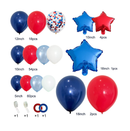 JULLIZ 142Pcs Red White and Blue Balloon Arch Garland Kit Navy Blue for Blue Birthday Baseball Nautical