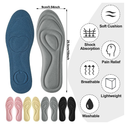 8 Pairs 3D Shoe Insoles Inserts Women Men, Sponge Insoles Replacement Innersoles Cushioning Work Boot Replacement Shoe Inserts(Mixed Colors,