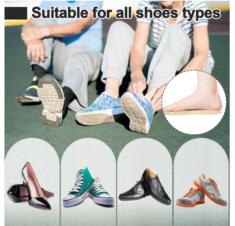 8 Pairs 3D Shoe Insoles Inserts Women Men, Sponge Insoles Replacement Innersoles Cushioning Work Boot Replacement Shoe Inserts(Mixed Colors,