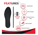 JobSite Odor Stop Insoles - Activated Charcoal Insoles - 4 Pairs
