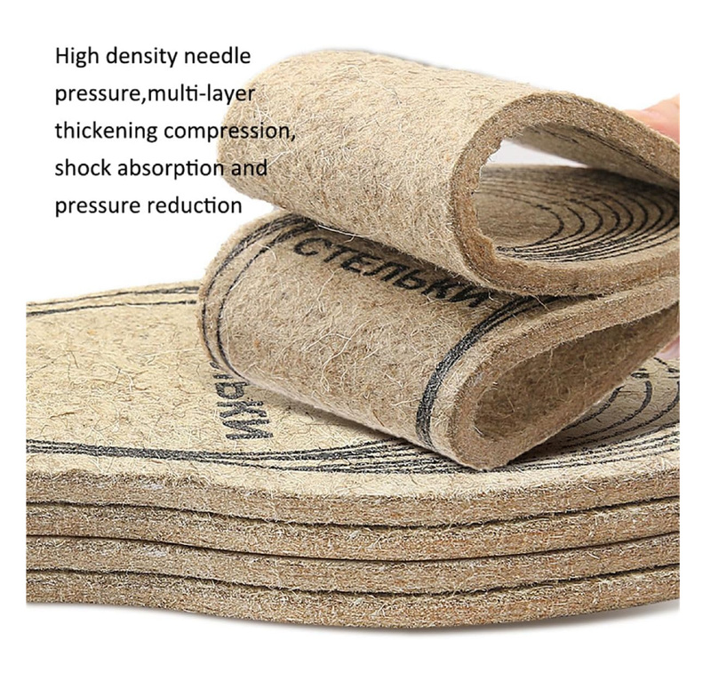 Shoe Insoles, 3 Pairs Soft Wool Felt Insoles Shoe Cushion Insert Insoles,