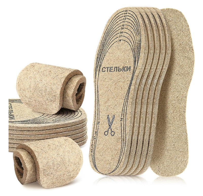 Shoe Insoles, 3 Pairs Soft Wool Felt Insoles Shoe Cushion Insert Insoles,