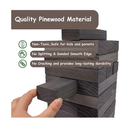 Juegoal 54 Pieces Giant Tumble Tower Blocks Game Giant Wood Stacking Game with 1 Dice Set Gameboard