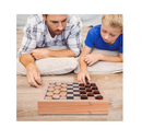 Juegoal 4-in-1 Wooden Fast Sling Puck Set for Kids and Adults Chess Checkers Tic Tac Toe Games Travel Portable Folding Tabletop Chess Board Game Sets Interactive Families Toys
