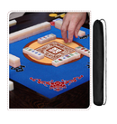 Juexica Mahjong Mat with Bag Anti Slip Noise Reduction Table Cover Board Game Mat Mahjong Table Mat Mahjong Accessories Tablecloth Mahjong Paigow Poker Cards Blue